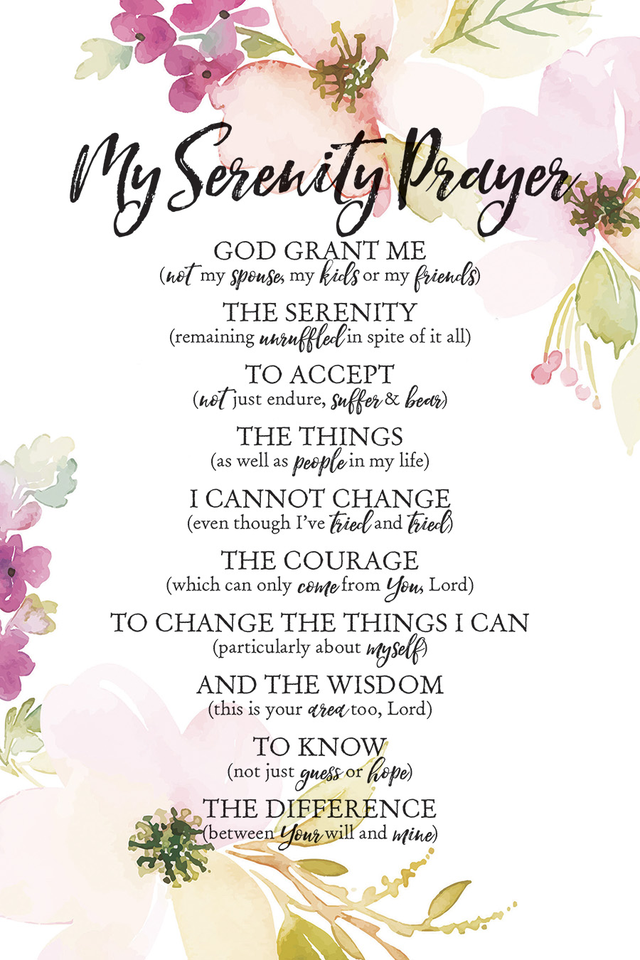 My Serenity Prayer - Creative Brothers 4 Heaven Scents LLC