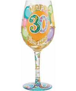 Wine Glass Happy 30th Birthday