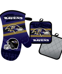 BALTIMORE RAVENS OVEN MITT & POT HOLDER