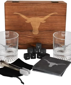 Boxed Drinkware Set W/Coasters, Texas Longhorns