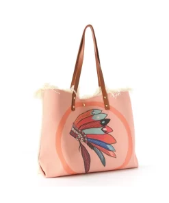 Boho Embroidered Large Canvas Shoulder Bag