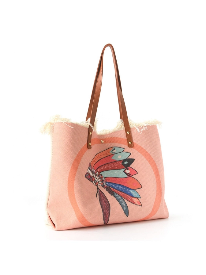 Boho Embroidered Large Canvas Shoulder Bag