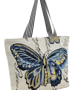 Butterfly Wonderland Tapestry Canvas Tote