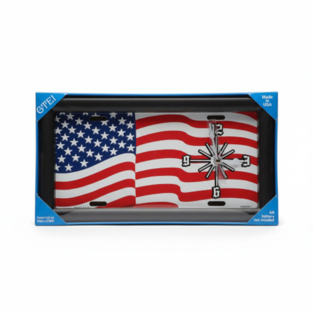 AMERICAN FLAG CLOCK